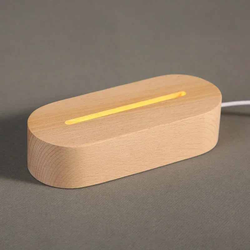 Wood Table Lamp Night Light with Message Board Girl Bedroom Decor - Vero.com