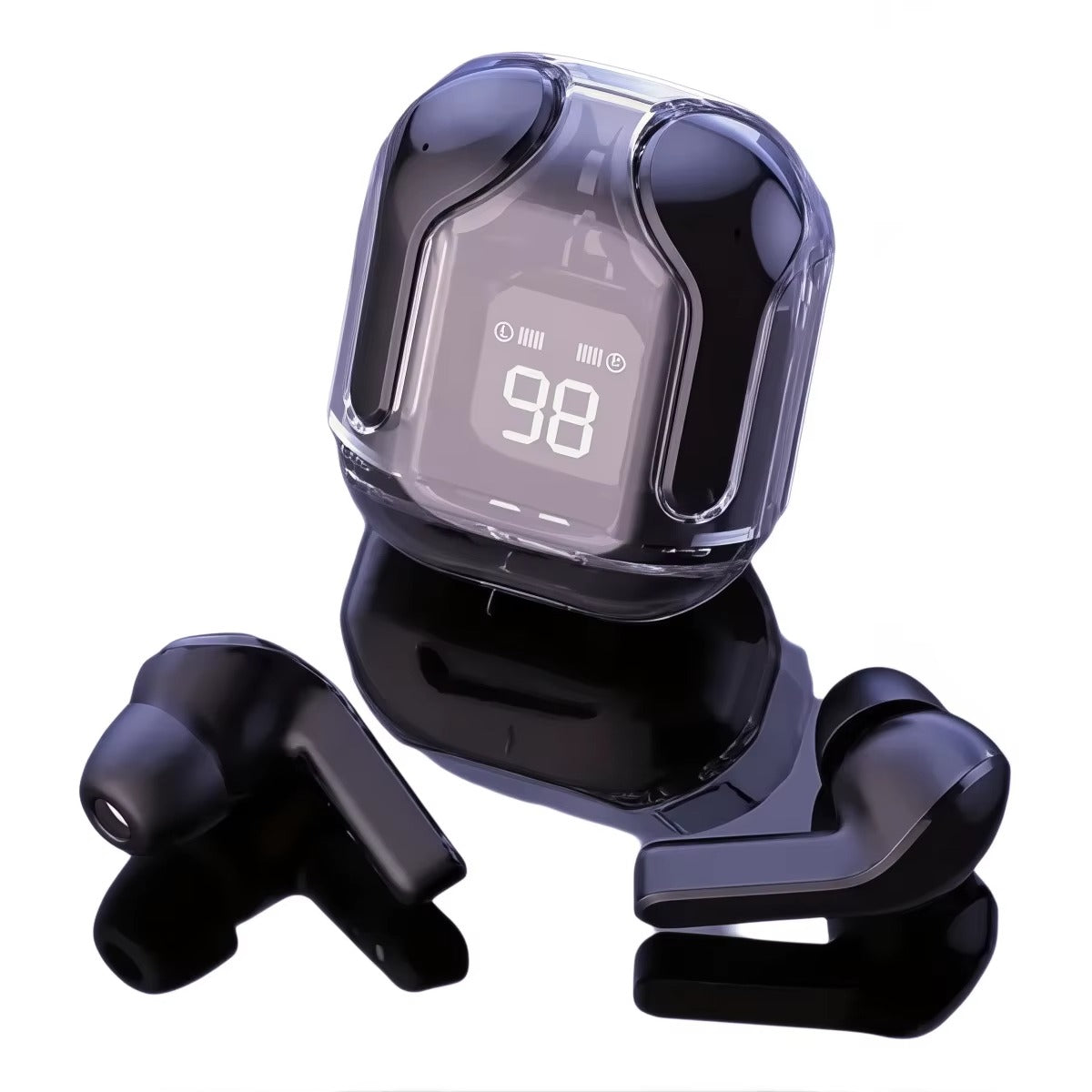 Air31 Wireless Bluetooth Earphone Sport Headphone LED Power Digital Display Headset Stereo Transparent Design Hifi Sound Earbuds