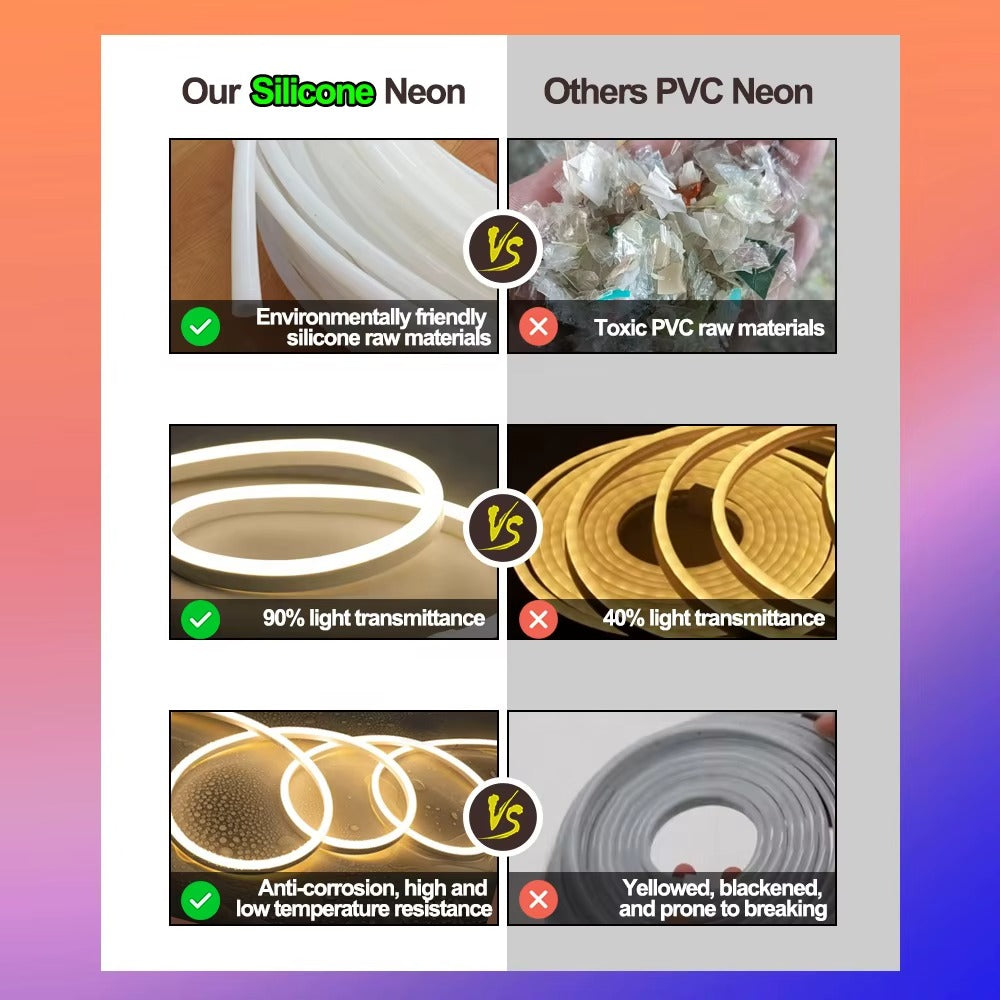 0613 Neon Flex LED Light Strip SMD 2835 Waterproof Outdoor Signs Body Rope Light 12V Flexible Soft Silicone Tube LED Neon Lights