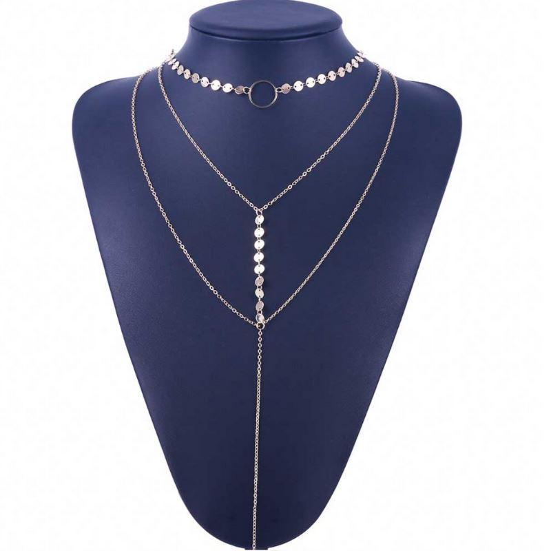 Three Layer Lariat Choker Necklace - Vero.com
