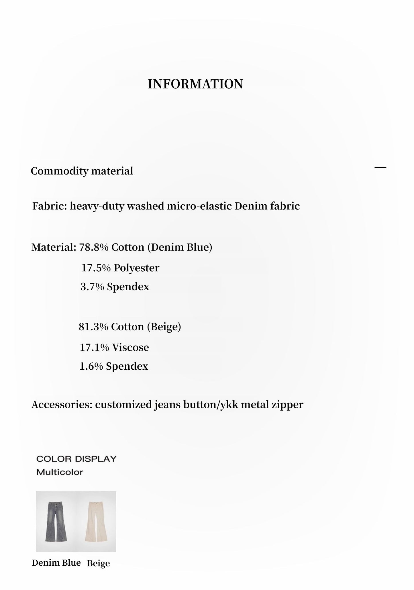 “Denimism”Fashionable Heavy Industry Washed Three-dimensional Versatile Slimming Slightly Flared Denim Trousers - Vero.com 