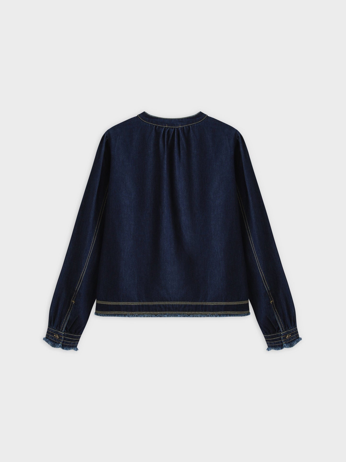 Denim Trapeze Top-Blue Denim - Vero.com 
