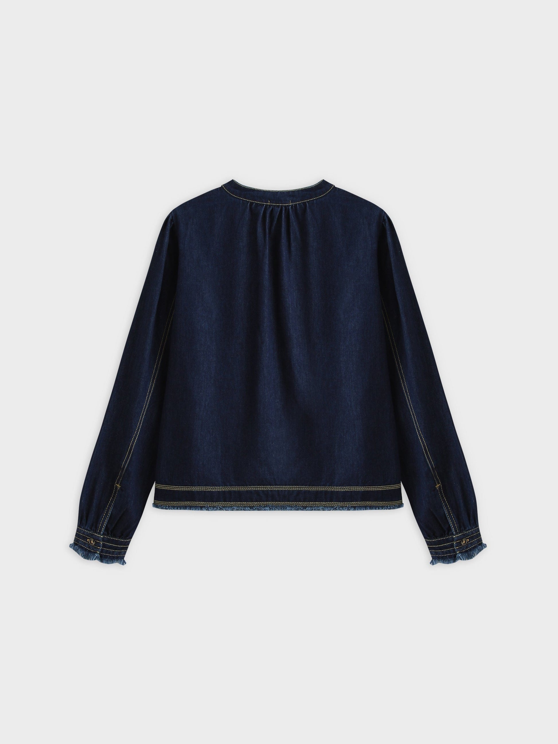 Denim Trapeze Top-Blue Denim - Vero.com 