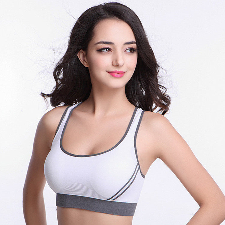 Women Athletic Vest Padded Tank Top Gym Fitness Sports Bra Stretch Cotton Seamless Breathable Yoga Bras Underwear - Vero.com 