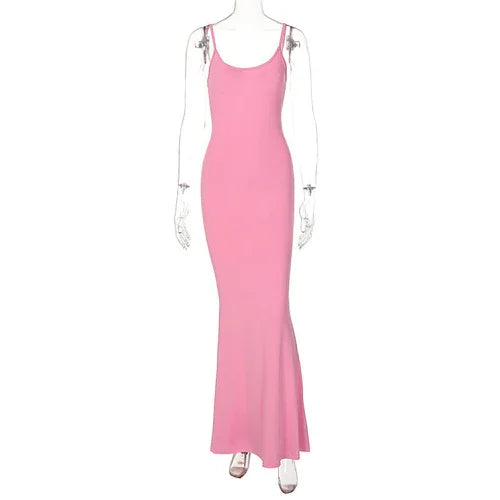 Spaghetti Strap Long Dress Women Sexy Slim Skinny Bodycon Party Club - Vero.com 