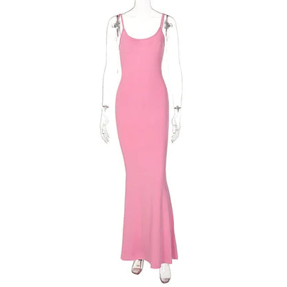 Spaghetti Strap Long Dress Women Sexy Slim Skinny Bodycon Party Club - Vero.com 