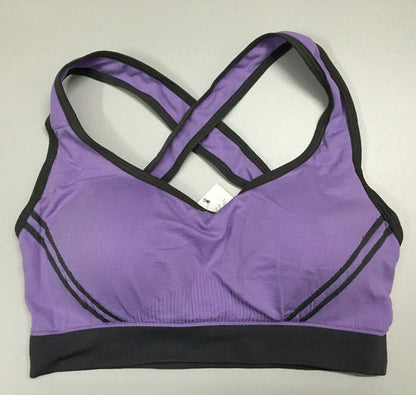 Women Athletic Vest Padded Tank Top Gym Fitness Sports Bra Stretch Cotton Seamless Breathable Yoga Bras Underwear - Vero.com 