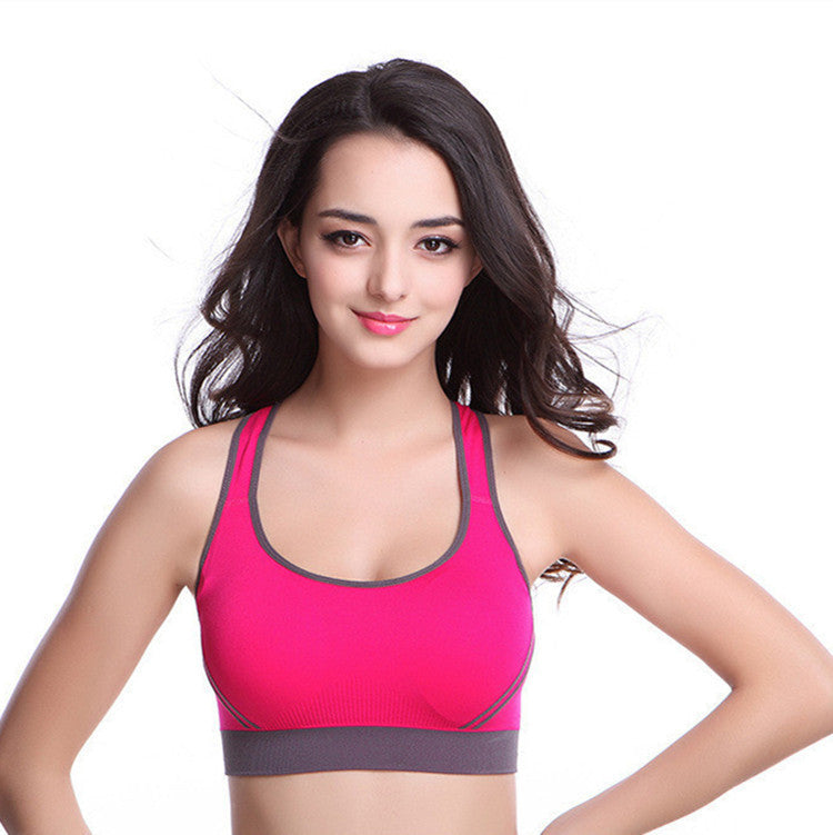 Women Athletic Vest Padded Tank Top Gym Fitness Sports Bra Stretch Cotton Seamless Breathable Yoga Bras Underwear - Vero.com 