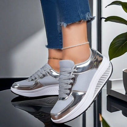 Women's Fly Woven Mesh Breathable Casual Sneaker Platform