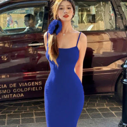 Spaghetti Strap Long Dress Women Sexy Slim Skinny Bodycon Party Club - Vero.com 