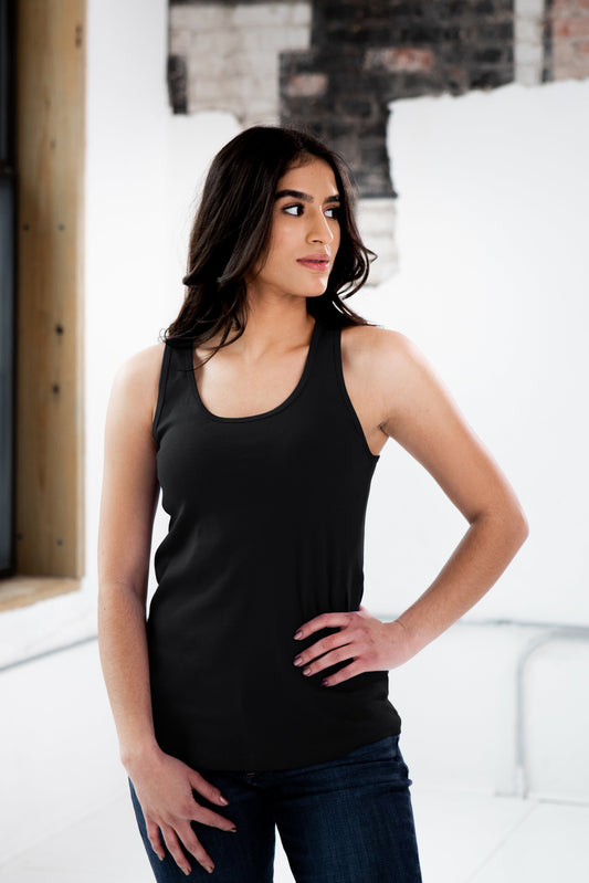Ladies Premium Cotton Rib Racerback Tank - Vero.com 
