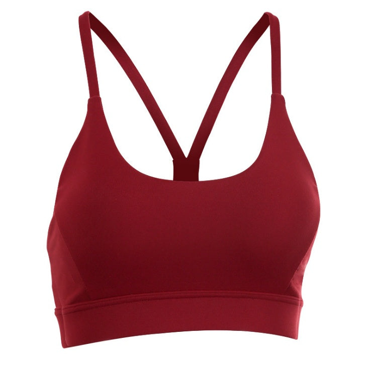 Back Mesh Triangle Push Up Sports Bra Top Fitness Racerback Bras Women Gym Sport Top Padded Yoga Bras Running Underwrar - Vero.com 