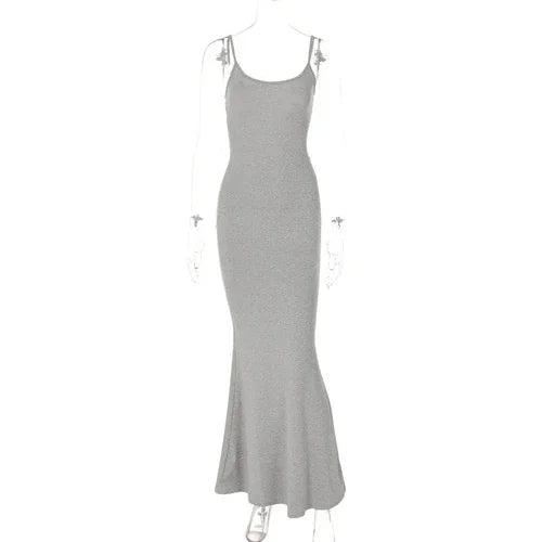 Spaghetti Strap Long Dress Women Sexy Slim Skinny Bodycon Party Club - Vero.com 