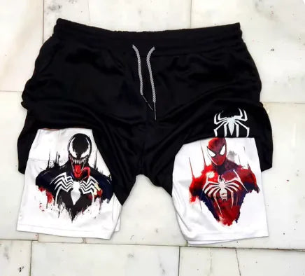 Marvel Spider-Man Venom Gym Shorts Men Fitness - Vero.com 