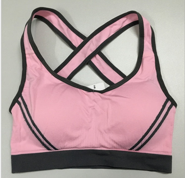 Women Athletic Vest Padded Tank Top Gym Fitness Sports Bra Stretch Cotton Seamless Breathable Yoga Bras Underwear - Vero.com 