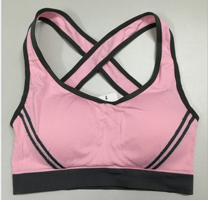 Women Athletic Vest Padded Tank Top Gym Fitness Sports Bra Stretch Cotton Seamless Breathable Yoga Bras Underwear - Vero.com 