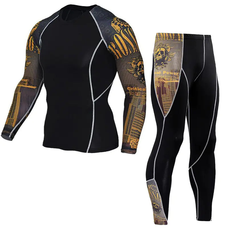 Printed Long Sleeve Gym Suit - Vero.com 