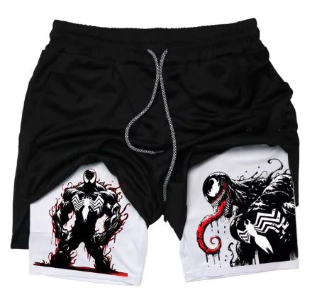 Marvel Spider-Man Venom Gym Shorts Men Fitness - Vero.com 