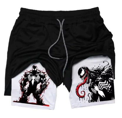Marvel Spider-Man Venom Gym Shorts Men Fitness - Vero.com 