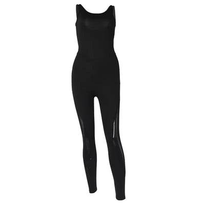 Backless Mesh Yoga Jumpsuit for Fitness and Sports - Vero.com 