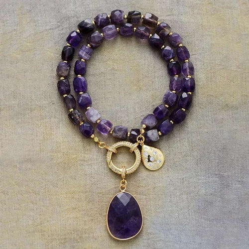 Amethyst Crystal Pendant Necklaces - Vero.com 