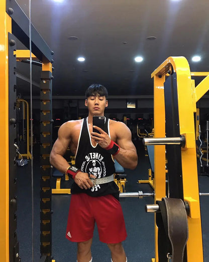 Men's Cotton Vest for Gym Sports Training and Leisure - Vero.com 