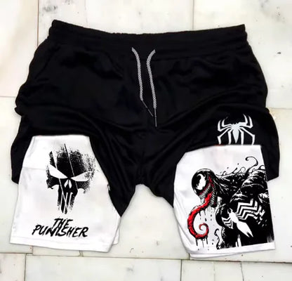 Marvel Spider-Man Venom Gym Shorts Men Fitness - Vero.com 