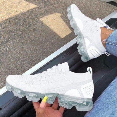 Women's Flying Woven Breathable Casual Sneakers White - Vero.com 