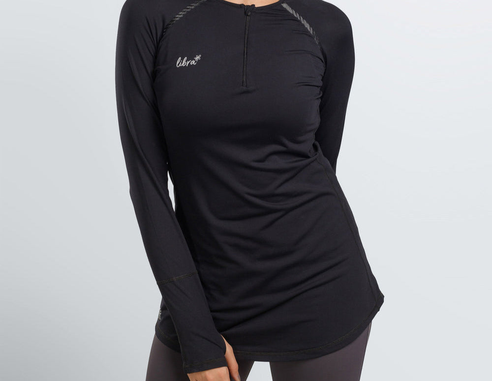 Performance Long sleeve Top - Black - Vero.com 