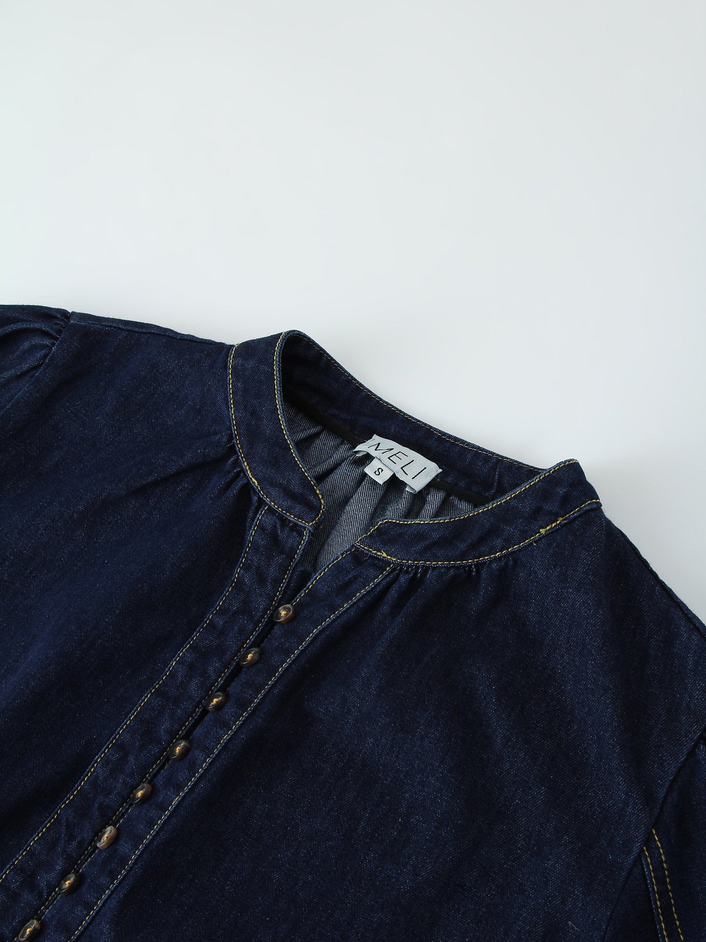 Denim Trapeze Top-Blue Denim - Vero.com 