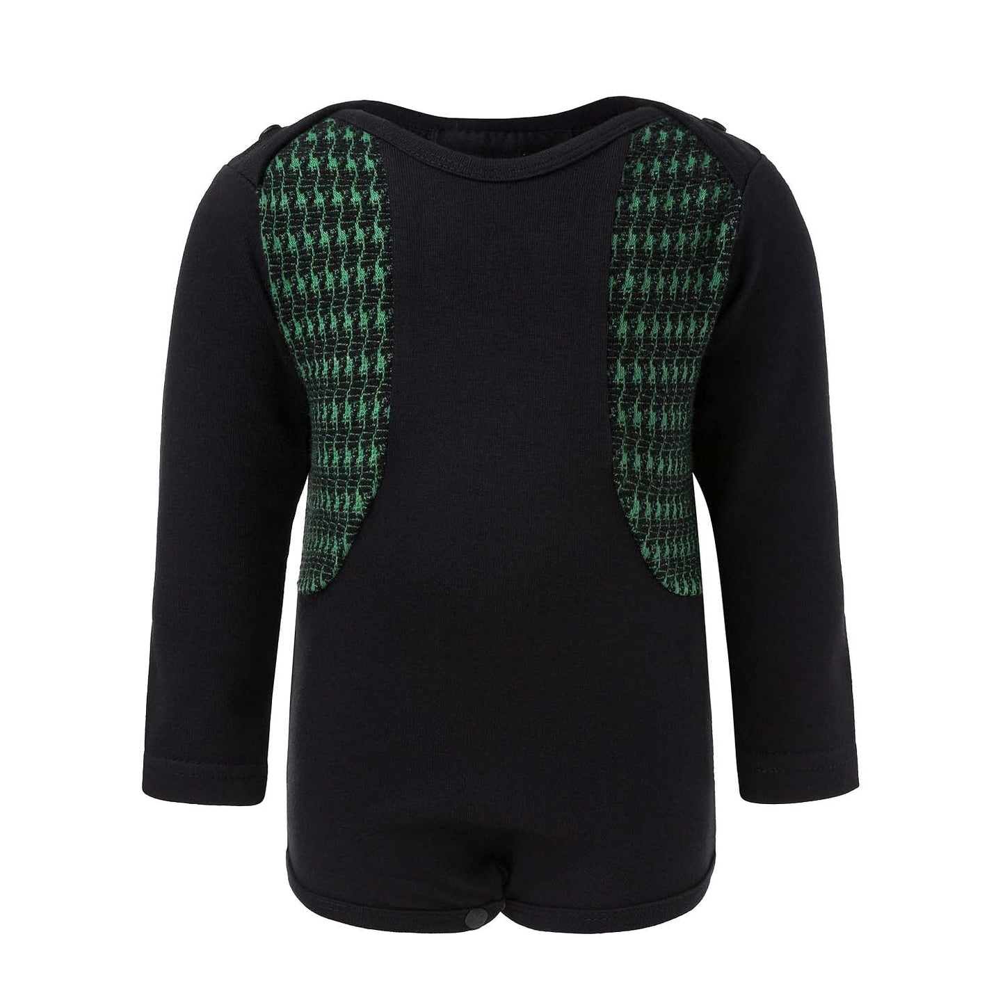 Black Onesie with Green Elements - Vero.com 