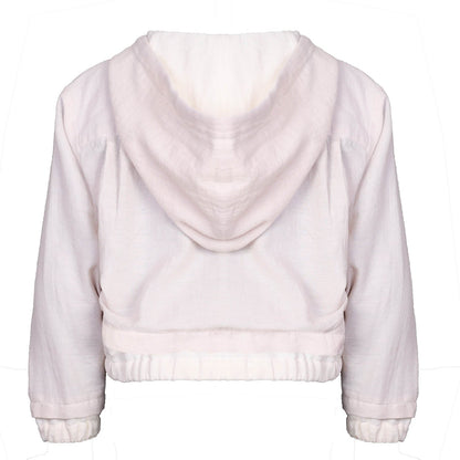 Boys and Girls Hooded Off White Jacket - Vero.com 