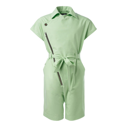 Boys and Girls Green Cotton Jumpsuit - Vero.com 