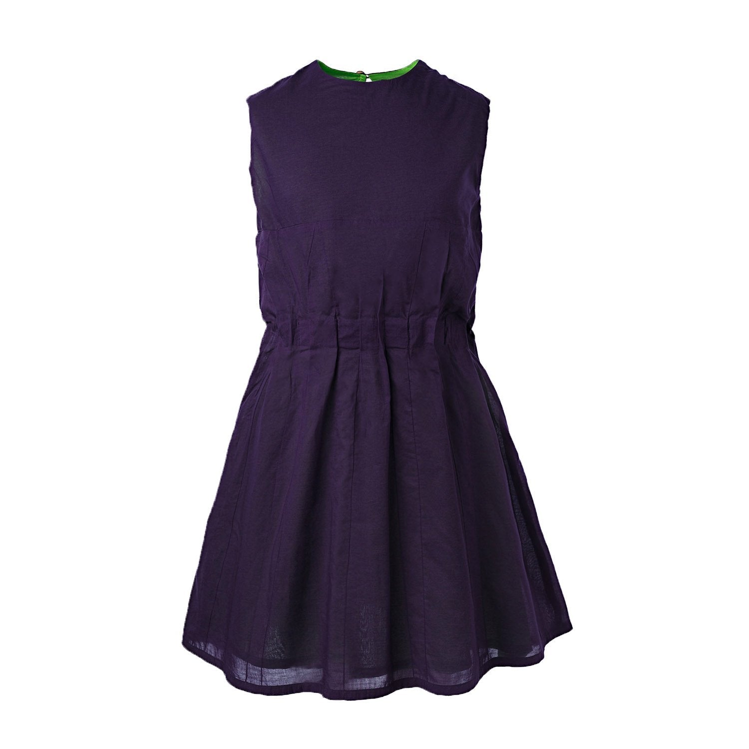 Purple Summer Dress with Pleats - Vero.com 