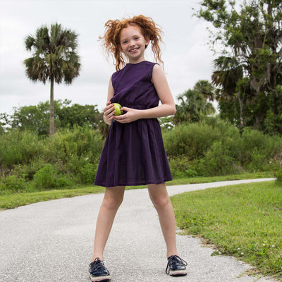 Purple Summer Dress with Pleats - Vero.com 