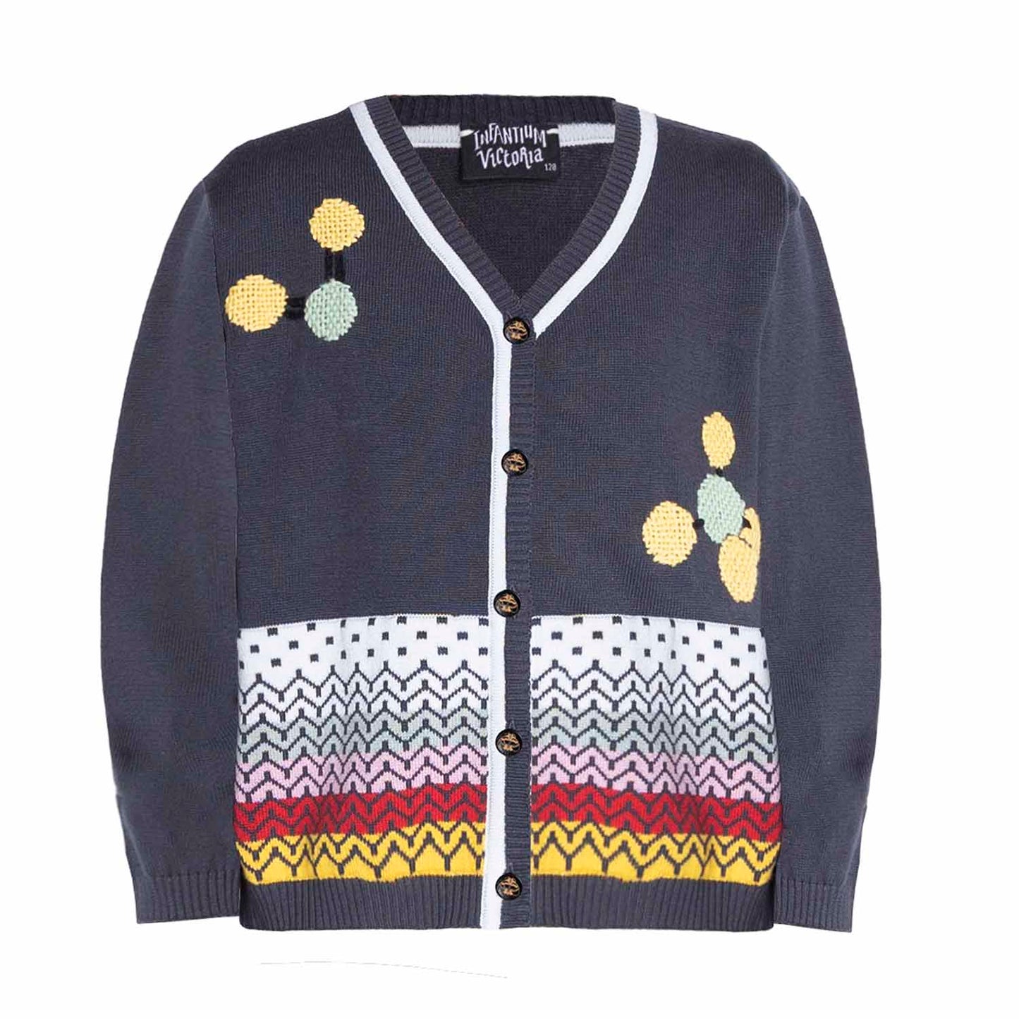 Grey Boys and Girls Cardigan with Hand Embroidery - Vero.com 