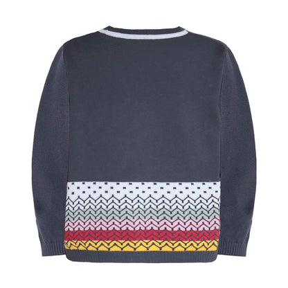 Grey Boys and Girls Cardigan with Hand Embroidery - Vero.com 