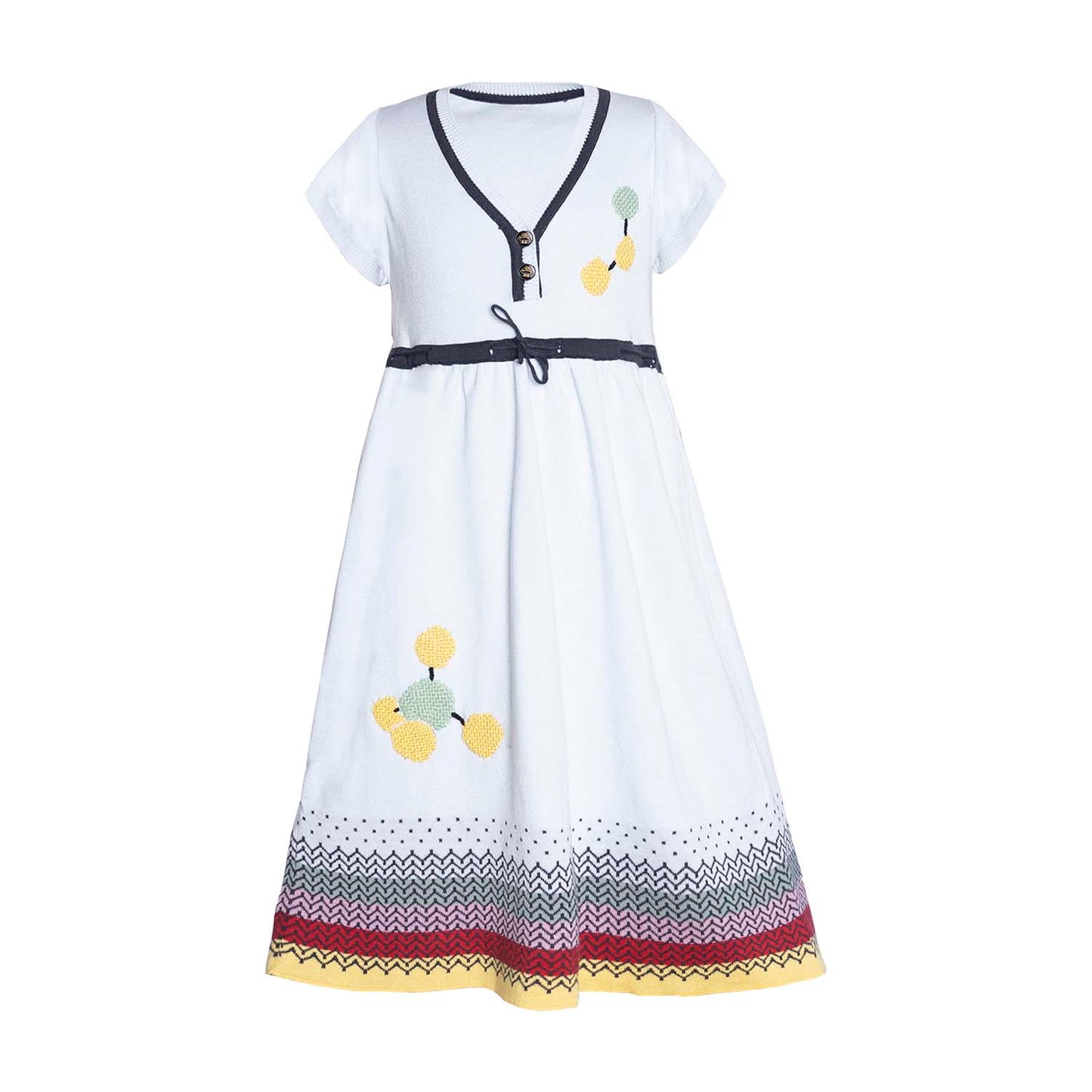 Blue Knitted Spring Dress for Girls - Vero.com 