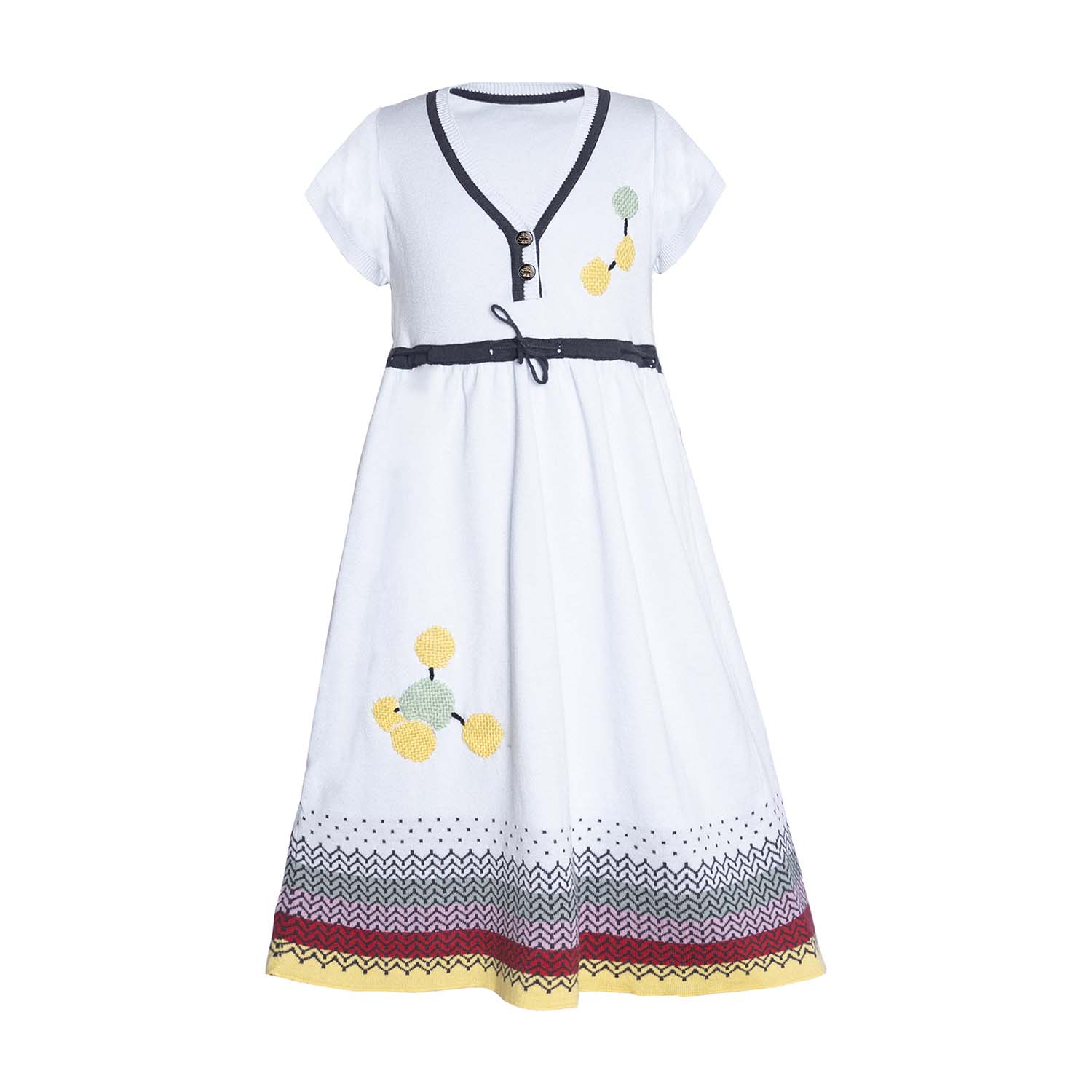 Blue Knitted Spring Dress for Girls - Vero.com 