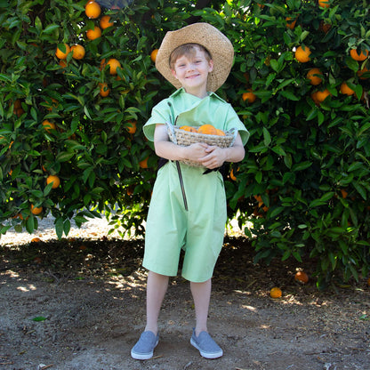 Boys and Girls Green Cotton Jumpsuit - Vero.com 