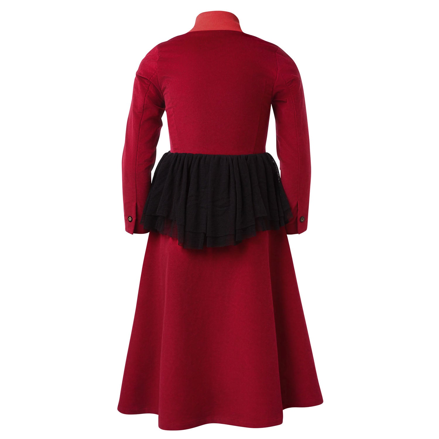 Red Velvet Bustle Dress - Vero.com 