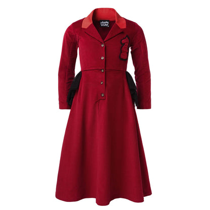 Red Velvet Bustle Dress - Vero.com 