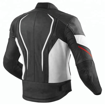 BLACK MEN  ZAXW MOTORCYCLE LEATHER RACING JACKET - Vero.com 