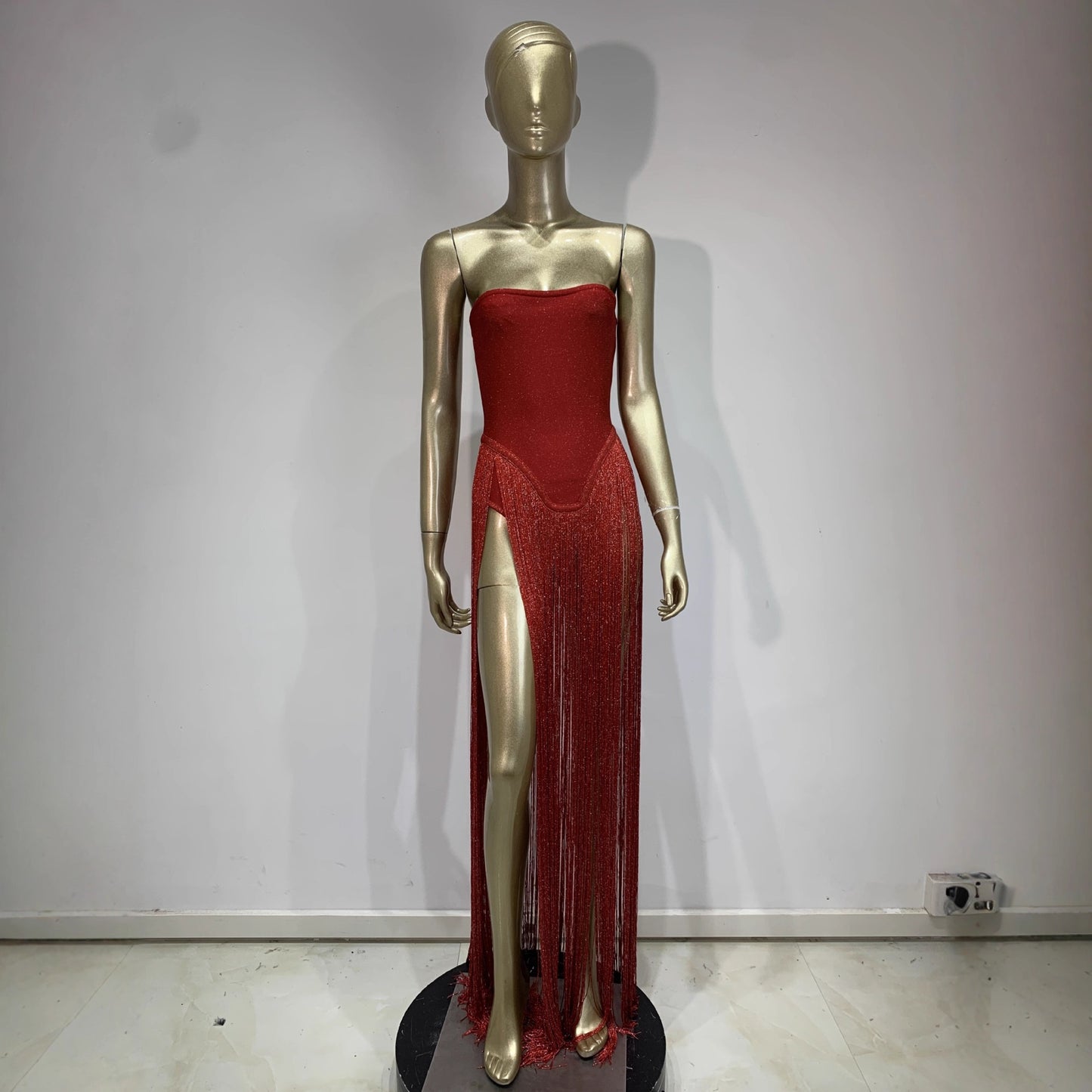 Tube Top One-piece Tassel Bandage Dress European And American Fashion Sexy