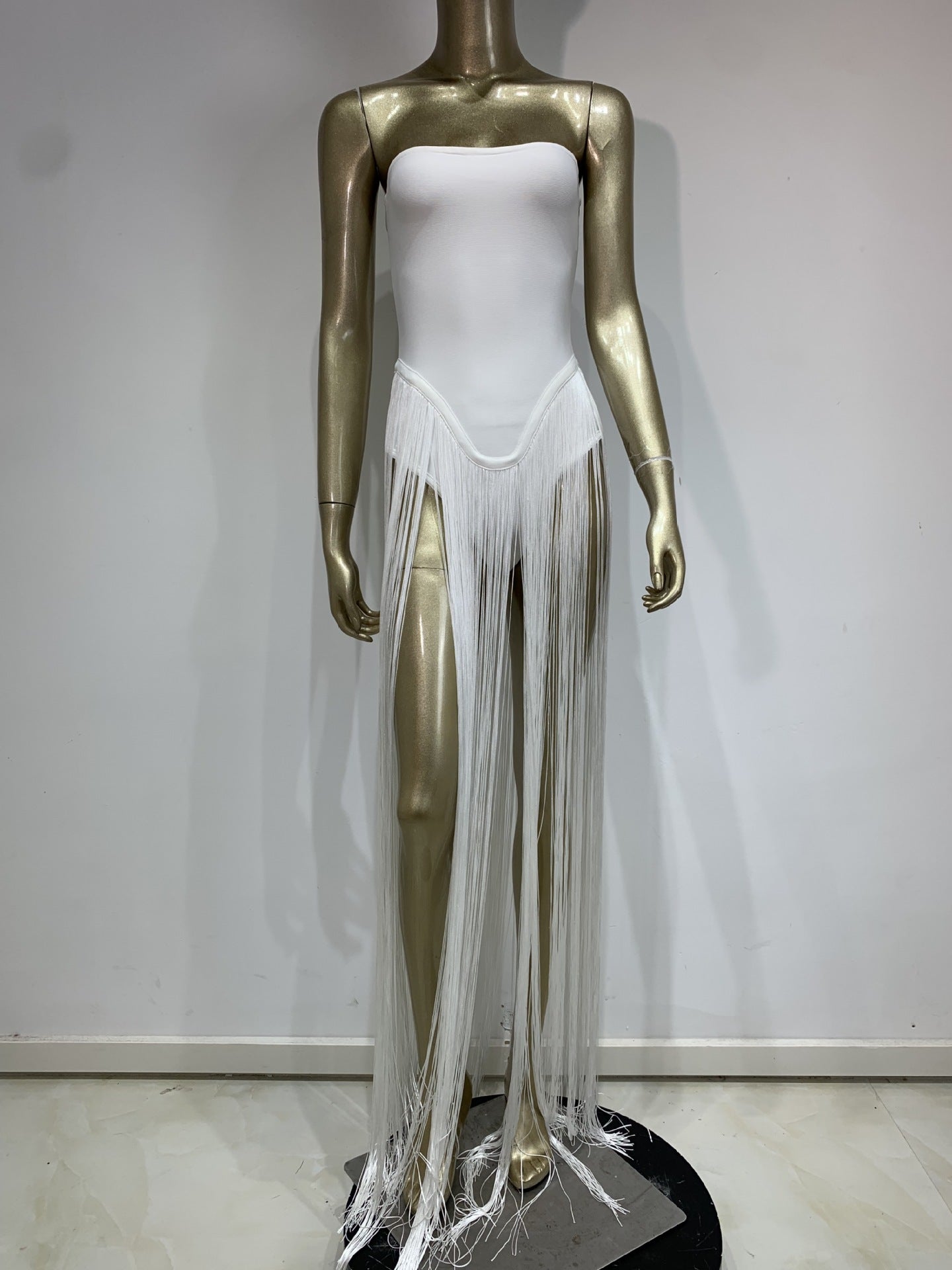 Tube Top One-piece Tassel Bandage Dress European And American Fashion Sexy