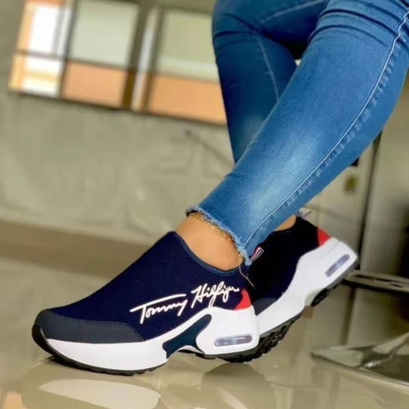 Flat Women Shoes Casual Breathable Wedges Ladies Walking Sneakers - Vero.com 
