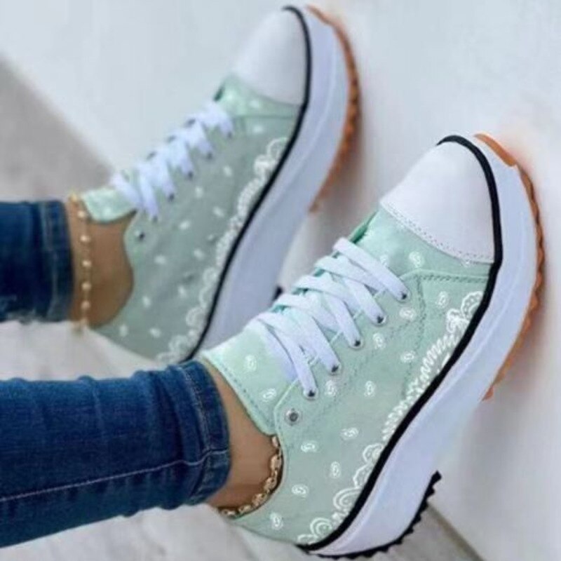 2022 Pattern Canvas Women Sneakers Casual Sport Shoes - Vero.com 