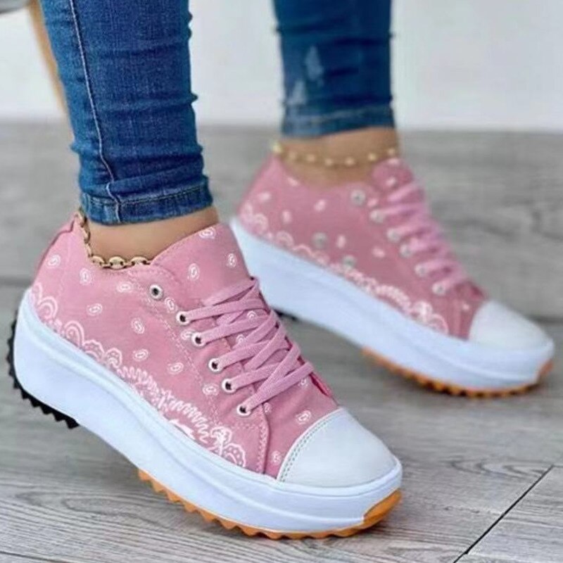 2022 Pattern Canvas Women Sneakers Casual Sport Shoes - Vero.com 