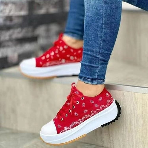2022 Pattern Canvas Women Sneakers Casual Sport Shoes - Vero.com 