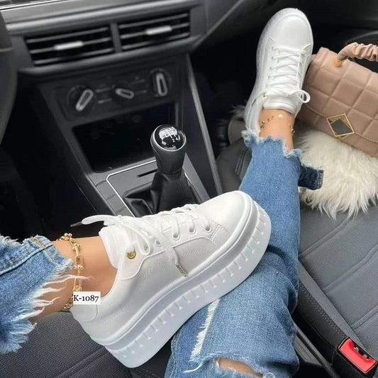 Casual Platform Women's Shoes Flat Womens Sneakers - Vero.com 